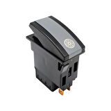 OTOKAR Doruk Otobüs Turbo Fan Anahtar Düğme Rocker Switch 8 Pin (On-On-On) - Ampullü 24V